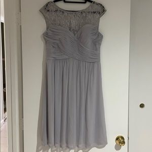 Melrosebridal light grey sweetheart neckline dress